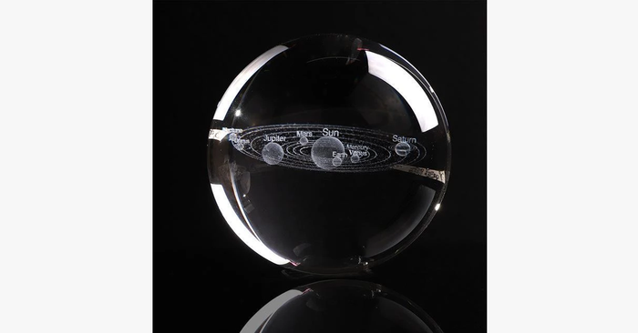 Engraved Solar System Sphere