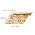 Extra Large Acanthus Crown, 4 3/4''w x 13/16''d, repeat 4 3/8, x 8' length Carved Mouldings White River Hardwoods