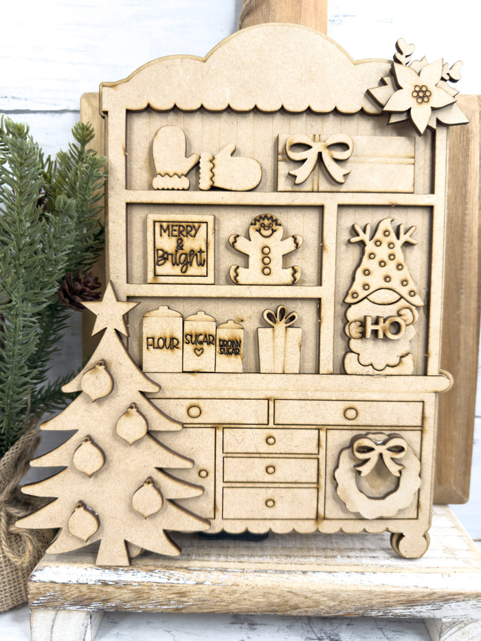 Fancy Mini Gnome Christmas Tree Hutch DIY Craft Kit
