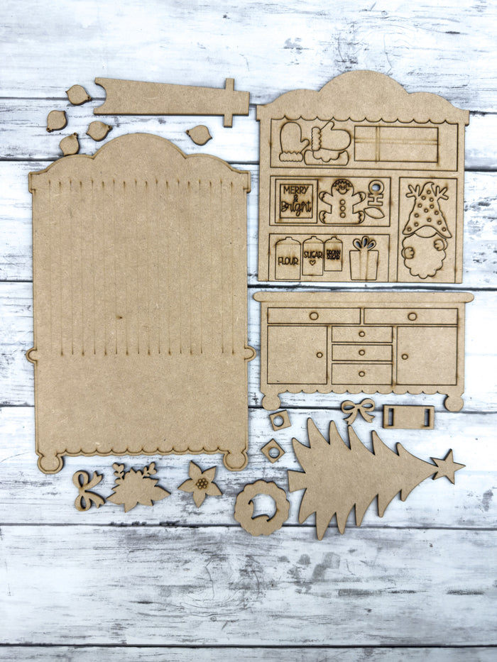 Fancy Mini Gnome Christmas Tree Hutch DIY Craft Kit