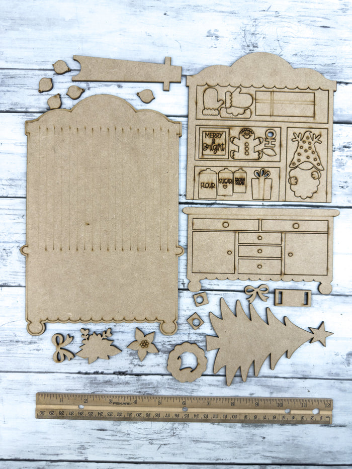 Fancy Mini Gnome Christmas Tree Hutch DIY Craft Kit