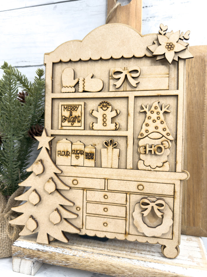 Fancy Mini Gnome Christmas Tree Hutch DIY Craft Kit