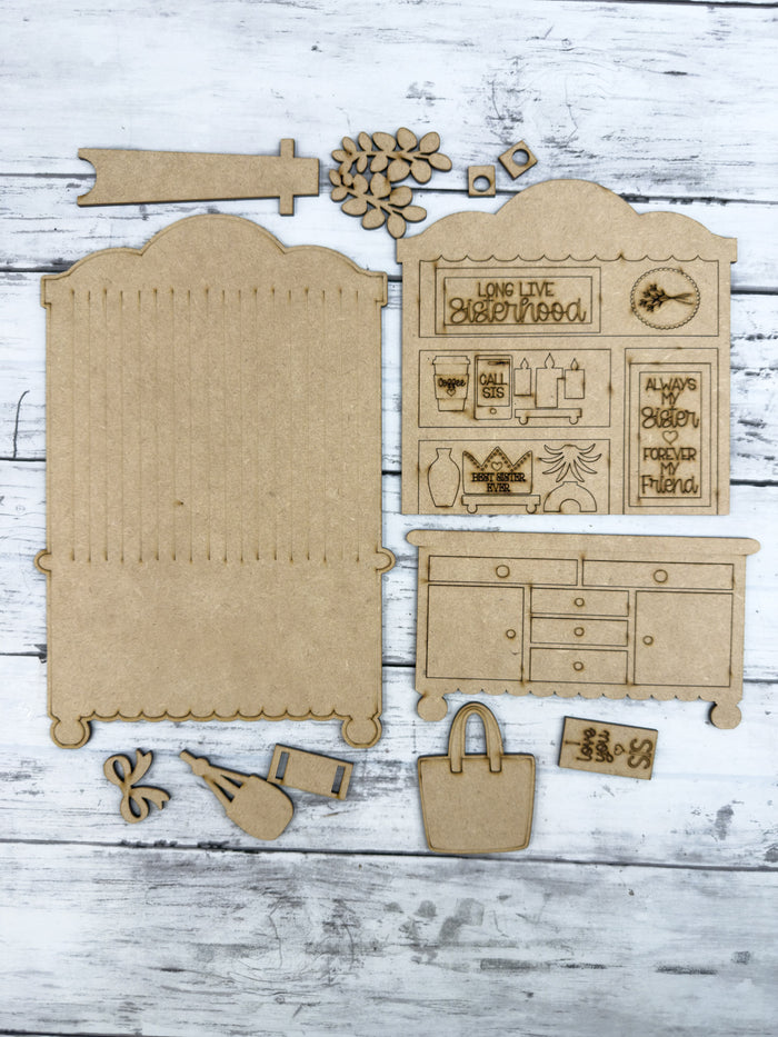 Fancy Mini Sisters Hutch DIY Craft Kit