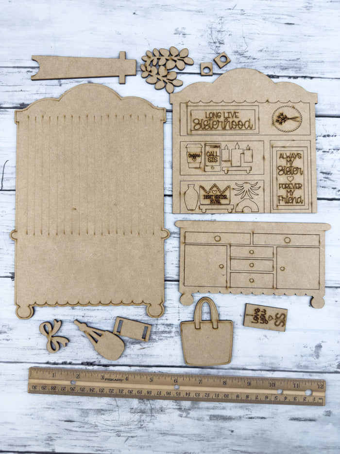 Fancy Mini Sisters Hutch DIY Craft Kit