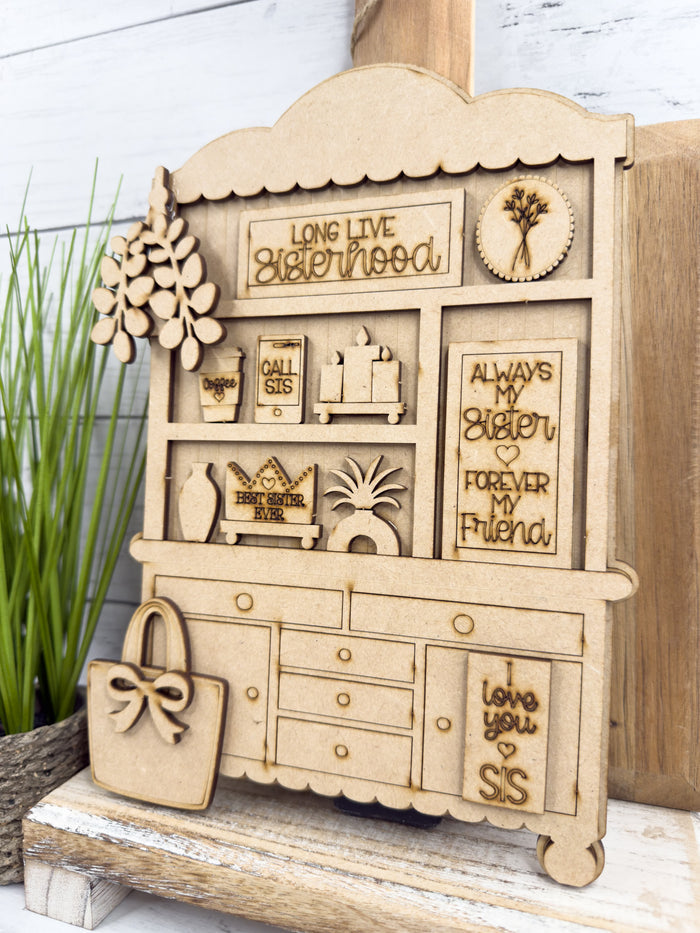 Fancy Mini Sisters Hutch DIY Craft Kit
