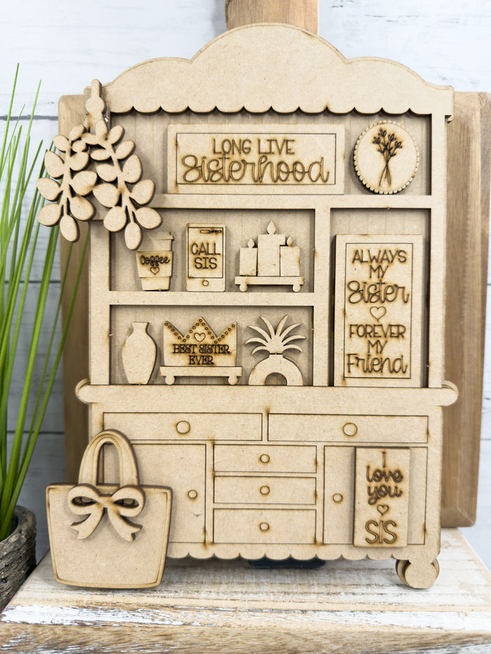 Fancy Mini Sisters Hutch DIY Craft Kit