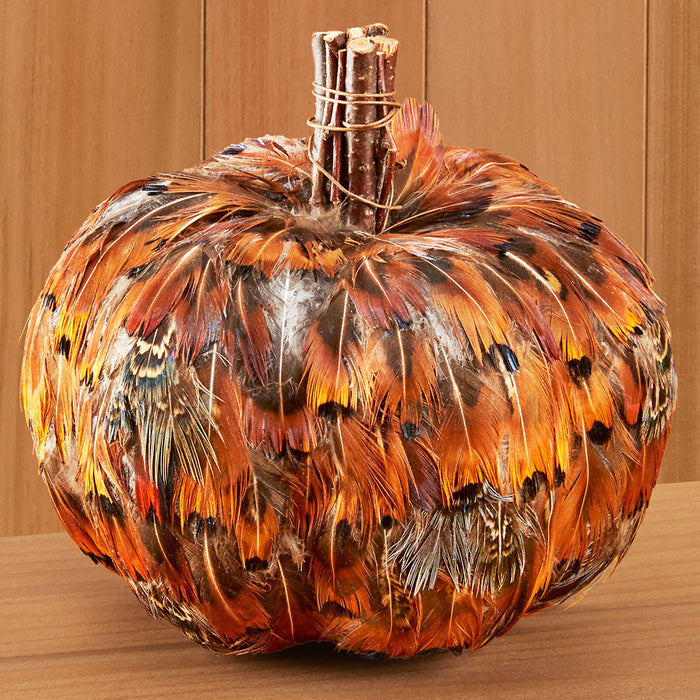 Feathery Fall Pumpkins