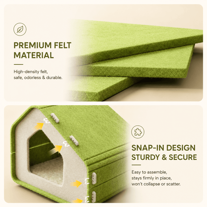 Felt Cat House Scratcher Bed