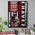 Canvas Prints 16" x 24" - BEST SELLER Personalized Canvas - Firefighter - By Faith By Birth By Choice