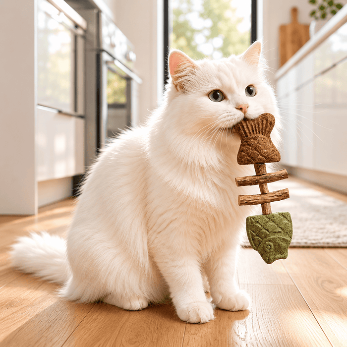 Fish Bone Cat Dental Chew Toy