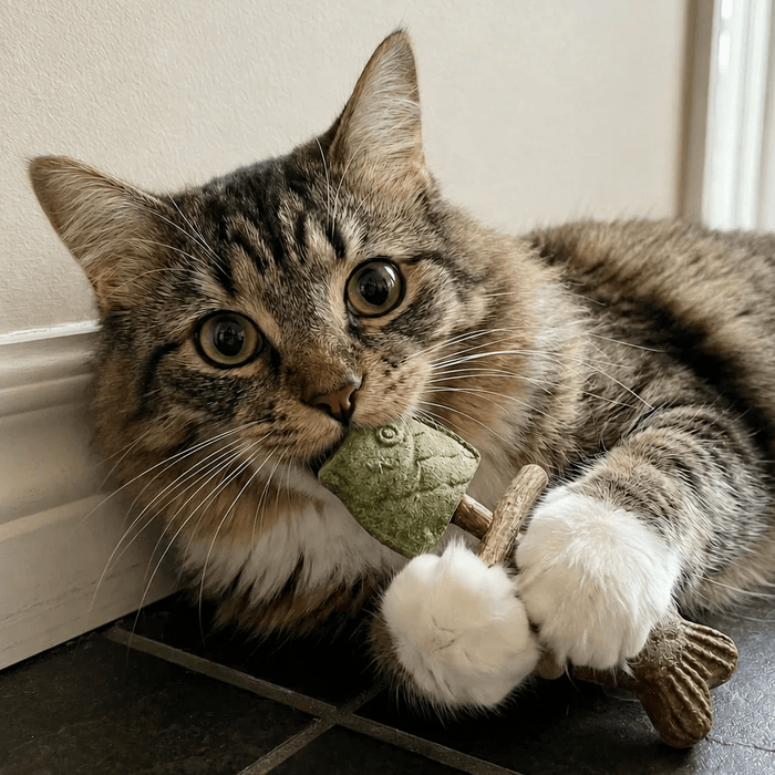 Fish Bone Cat Dental Chew Toy