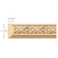 Flowers & Fret(Repeats 1 3/4), 1 1/2''w x 11/16''d x 8' length, Resin is priced per 8' length Carved Mouldings White River Hardwoods Maple