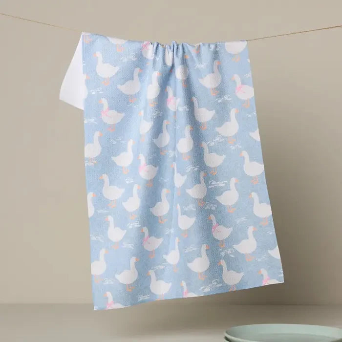 Geometry Duck Trail Tea Towel