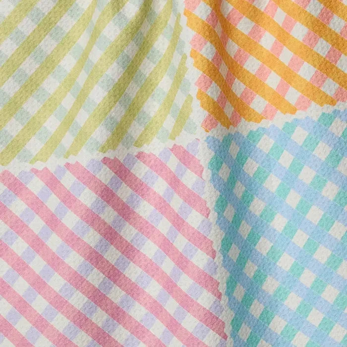 Geometry Patio Check Tea Towel