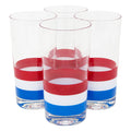 Georges Briard Red White and Blue Collins Glasses | The Hour Shop