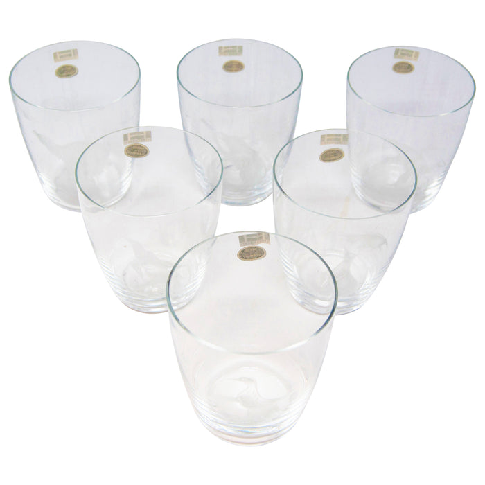 Vintage German Hirschberg Etched Penguins & Bears Crystal Rocks Glasses Top | The Hour Shop