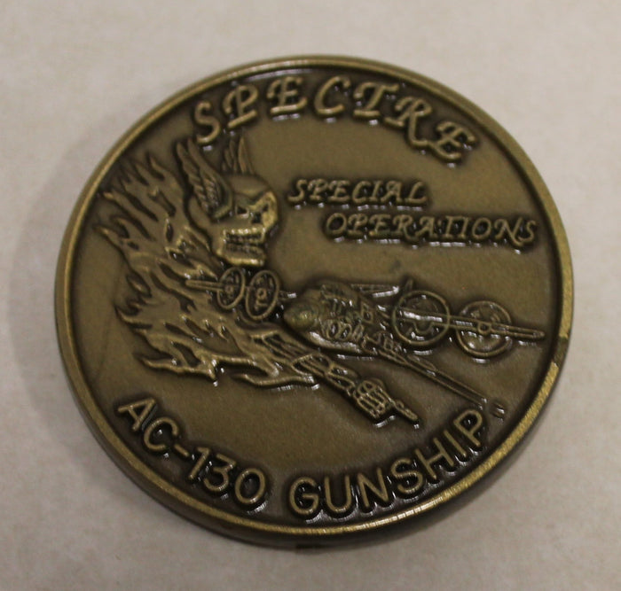 Ghost Riders Spectre AC-130 Gunship Special Ops Bronze Air Force Challenge Coin