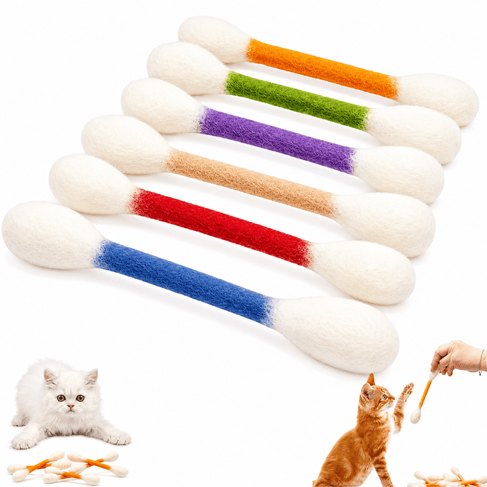 Giant Q Tip Cat Toy with Catnip (6PCS)