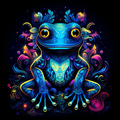 Glowing Peaceful Frog