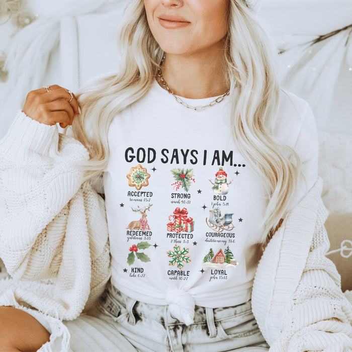 God Said I Am Christmas Women's T-shirt - Trendznmore