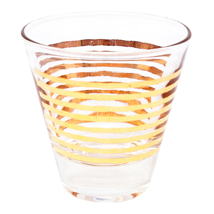 Vintage Gold Striped Pyrex Cocktail Pitcher Set Cocktail Glass | The Hour Shop