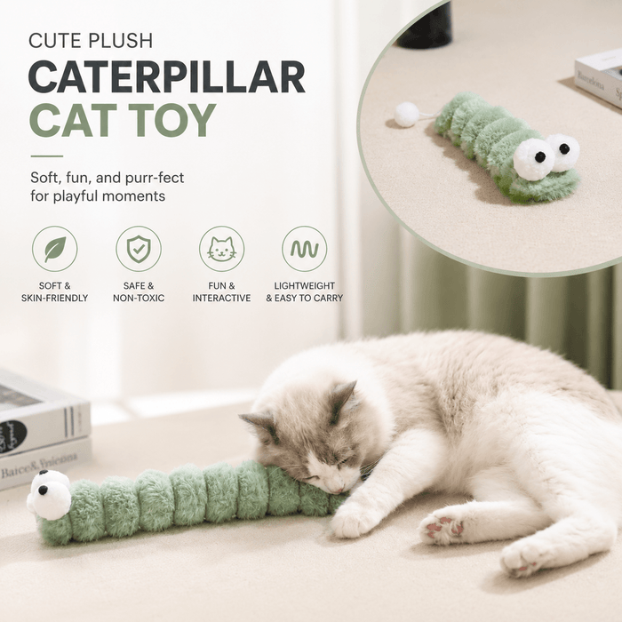 Gradient Plush Catnip Caterpillar Cat Toy Fursera