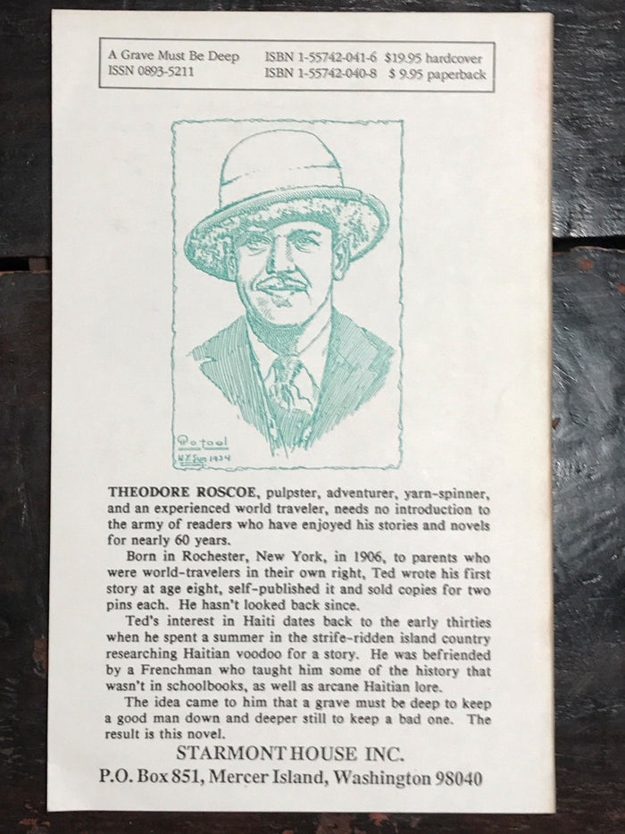 GRAVE MUST BE DEEP: CHILLING MYSTERY OF HAITIAN BLACK MAGIC Theodore Roscoe 1989