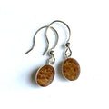 Grindstone Granite Oval Sandrop Earrings