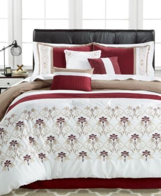 Hallmart Collectibles Sherwood 7-Pc. Embroidered Full Comforter Set