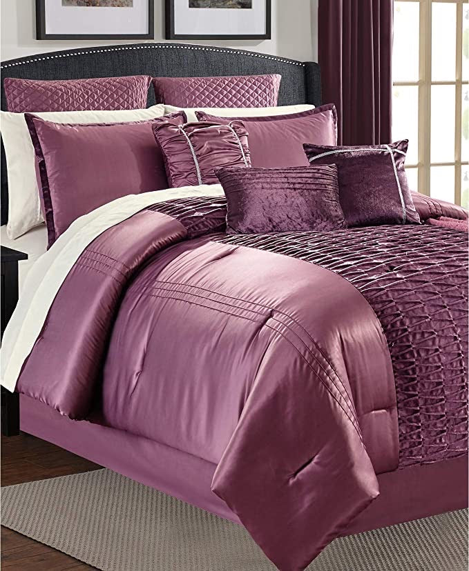 Hallmart Collectibles, Swinton 14-Pc Comforter Set, Medium Purple