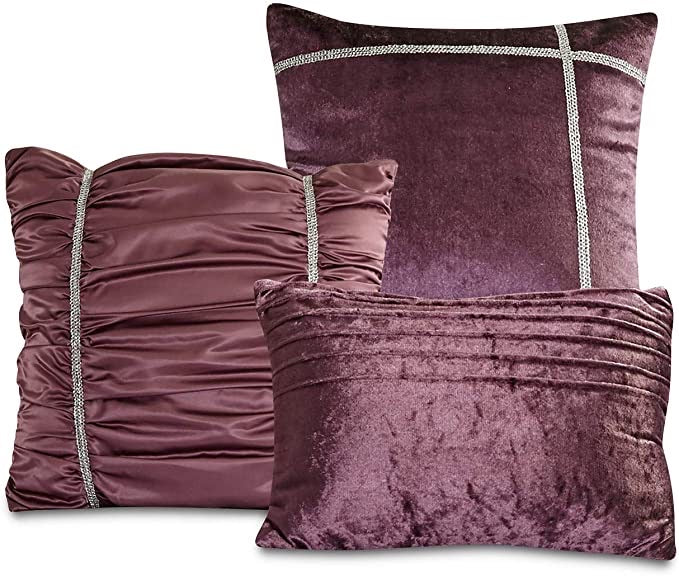 Hallmart Collectibles, Swinton 14-Pc Comforter Set, Medium Purple