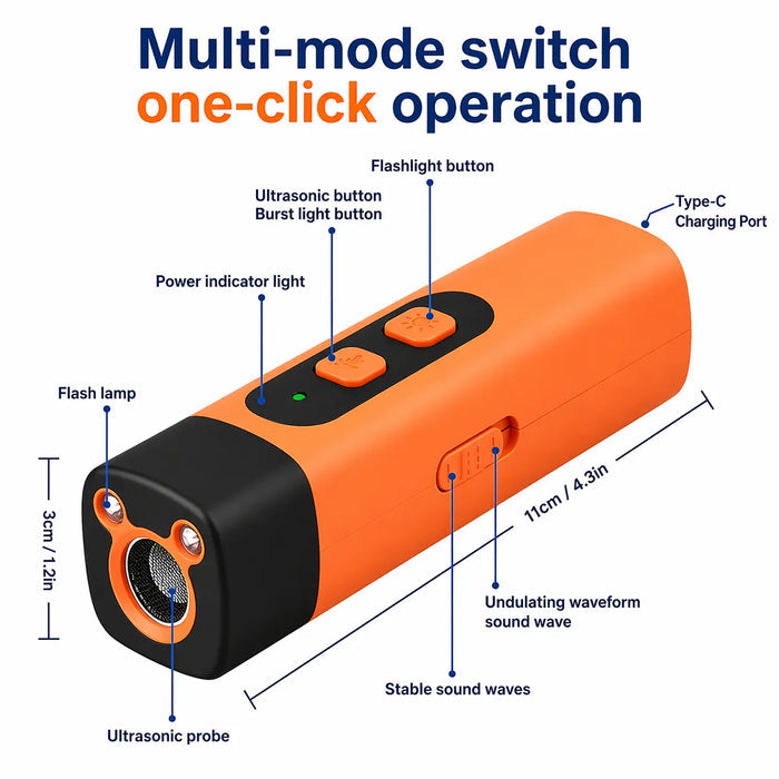 Handheld Ultrasonic Dog Trainer – Stop Barking Anytime, Anywhere