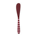 Holiday Whimsy Striped Canape Knife - Maroon with Pink Stripe