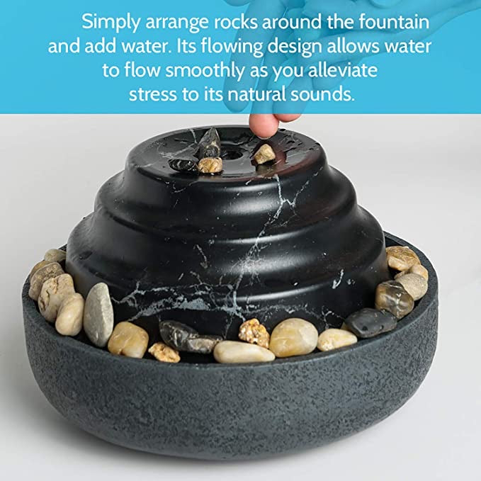 Homedics Impression Relaxation Tabletop Fountain, Black