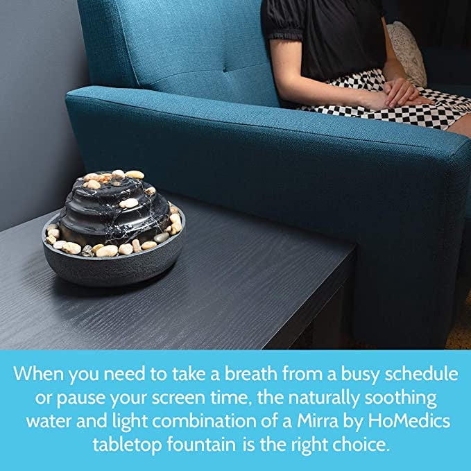 Homedics Impression Relaxation Tabletop Fountain, Black
