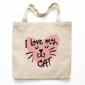 I Love My Cat Tote Bag
