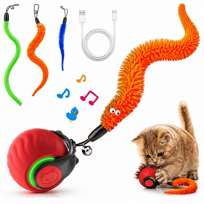 Interactive Automatic Cat Toy with Bird Sounds & 3 Speed Modes Fursera