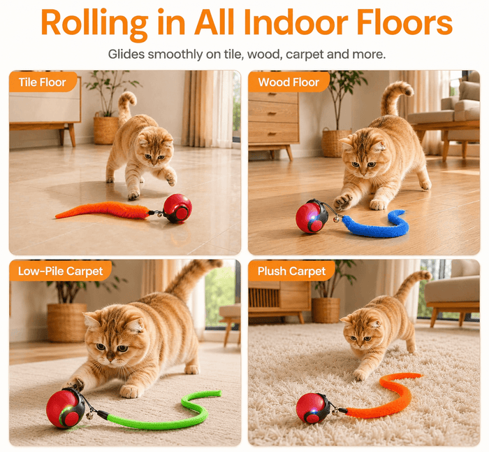 Interactive Automatic Cat Toy with Bird Sounds & 3 Speed Modes Fursera