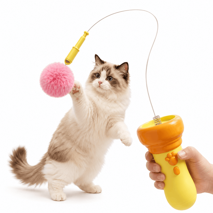 Interactive Cat Ball Launcher Toy – Automatic Plush Ball Shooter for Indoor Cats