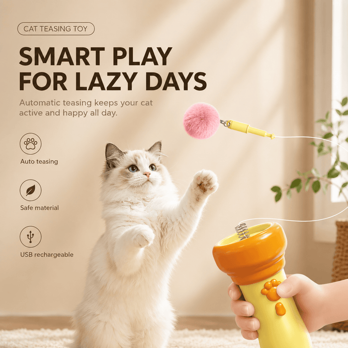 Interactive Cat Ball Launcher Toy – Automatic Plush Ball Shooter for Indoor Cats