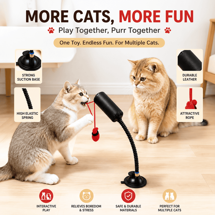 Interactive Cat Boxing Toy – Suction Cup Self-Play Punching Toy for Cats Fursera