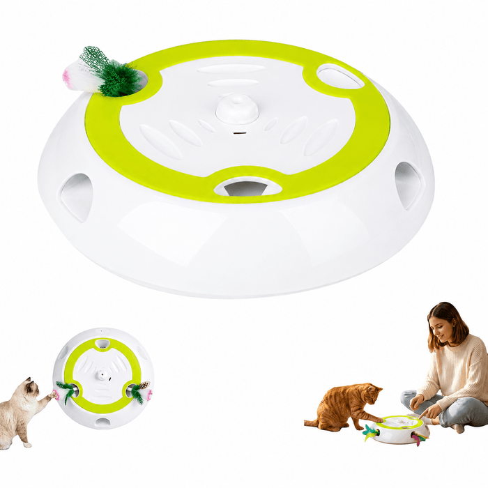Interactive Feather Hunt Cat Toy – Rechargeable Multi-Speed Play Fursera