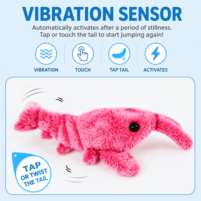 Interactive Lobster Pet Toy – Moving Wiggle Toy for Cats & Dogs Fursera