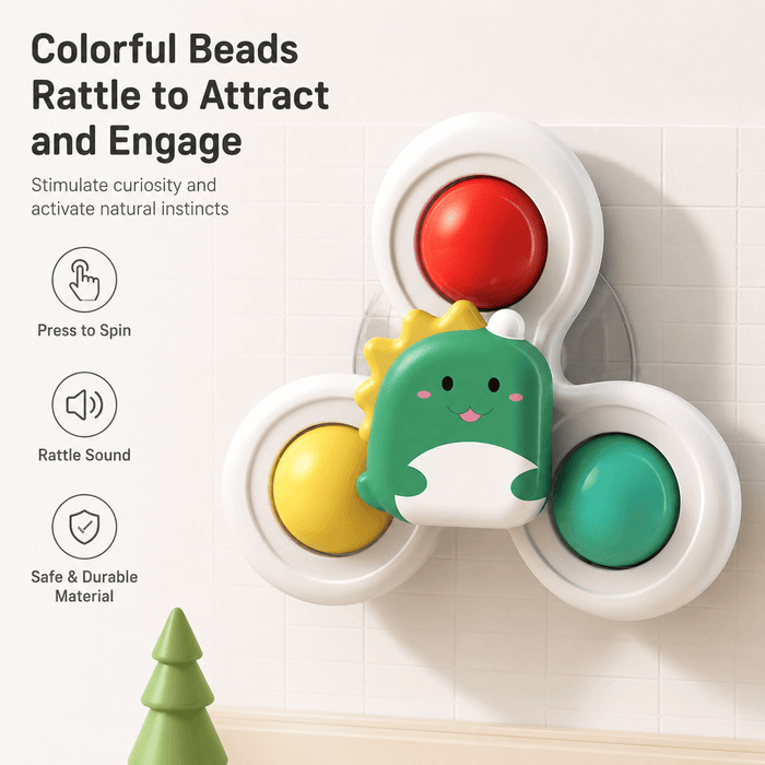 Interactive Suction Cup Cat Spinner Toy for Window & Glass | Rotating Cat Enrichment Toy