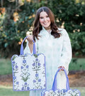 Iris Lavende Luxe Quilted Scalloped Tote Bag