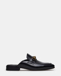 JOVIAN Black Leather Slip-On Mule Horsebit Buckle Men's Dress Shoe | Steve Madden