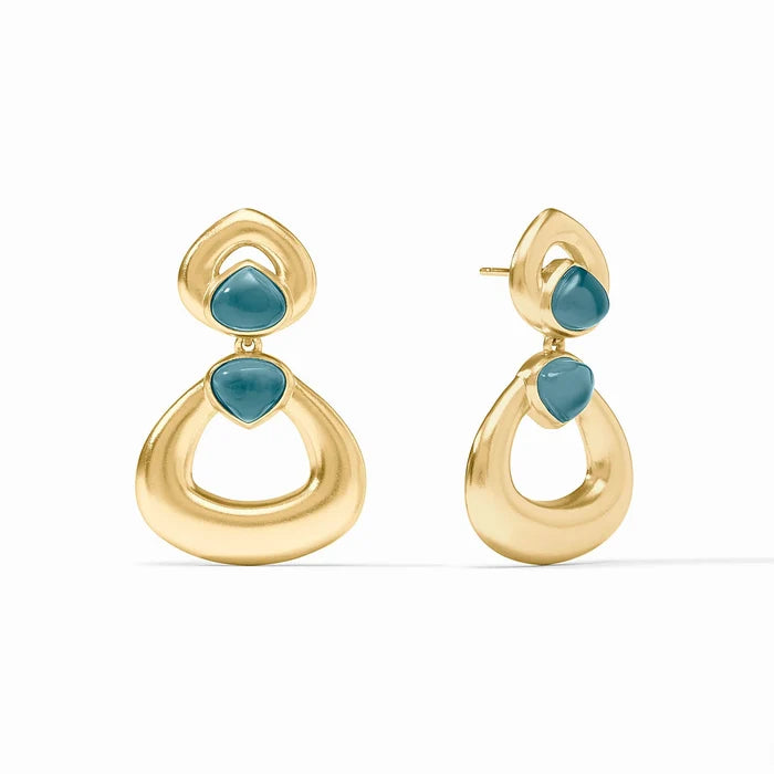 Julie Vos - Earring - Dolce Statement - Iridescent Montana Blue - Findlay Rowe Designs