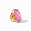 Julie Vos Gold Cannes Statement Ring -Iridescent Tourmaline Pink