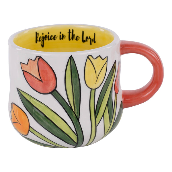 Jumbo Mug -Rejoice in the Lord Tulips