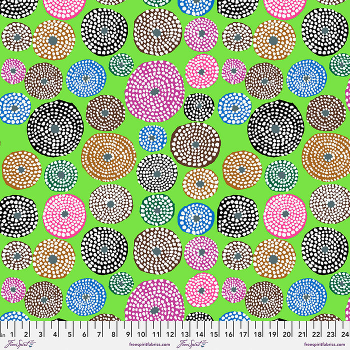 Kaffe Fasset for Free Spirit Fabrics  Disks - Lime || February 2023